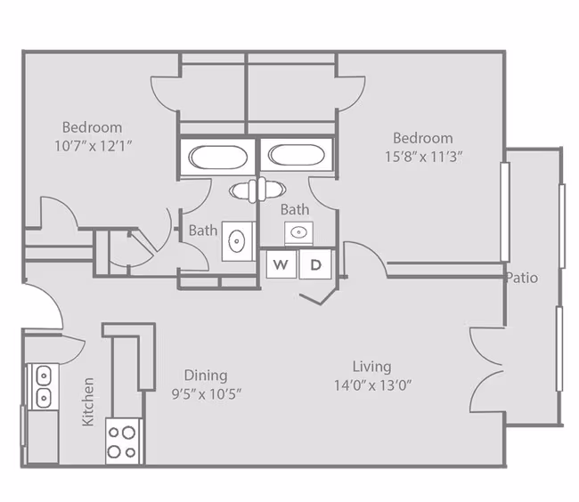 Unit B2-F floor plan
